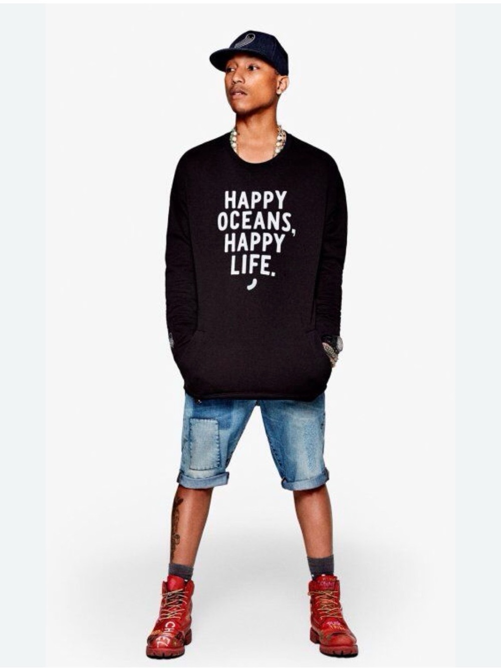 G-Star Raw Graphic Sweatshirt “For the Oceans”Pharrell Williams Collab Pullover
